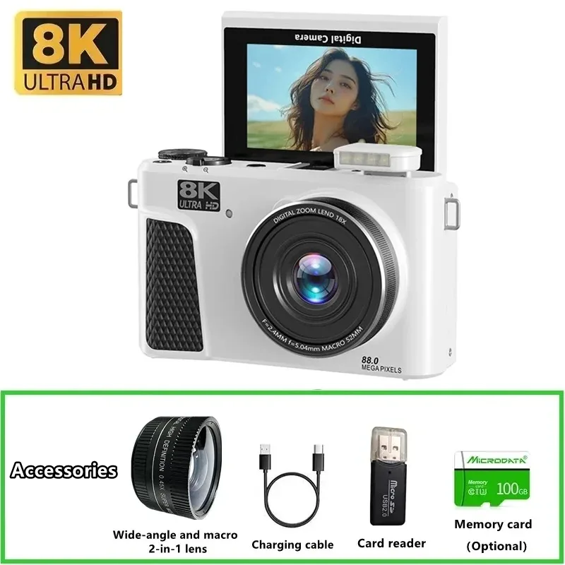 Electronics Gadgets For Home - WD300 8K digitale camera 88MP videologcamera,