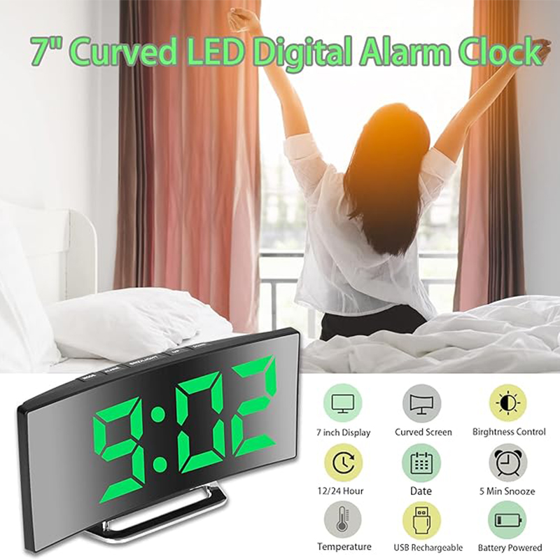 LED Digitale Wekker Gebogen Sc - Electronics Gadgets For Home recensie en prijs